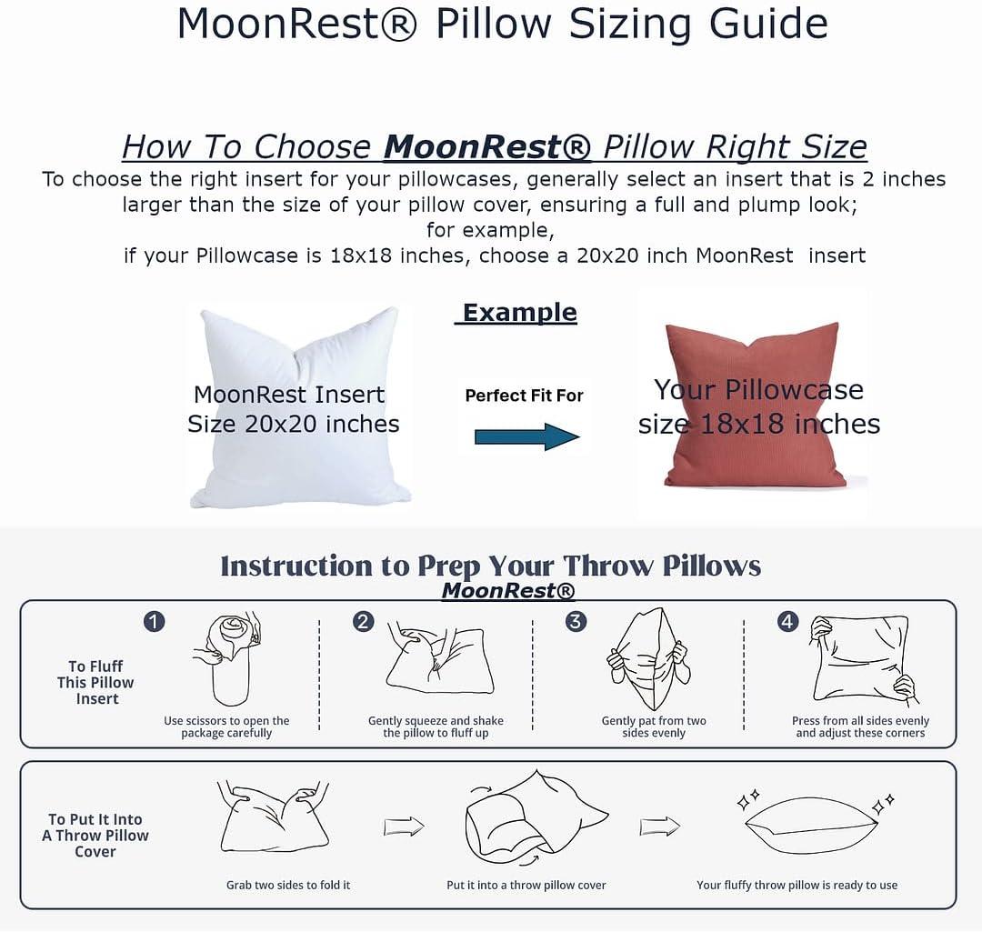 Throw Pillow Insert (Pack of 1) Hypoallergenic Square Pillows Filler | Premium Cushion Form | Decorative Sham Stuffer for Bed Couch Sofa | 100% Microfiber Polyester