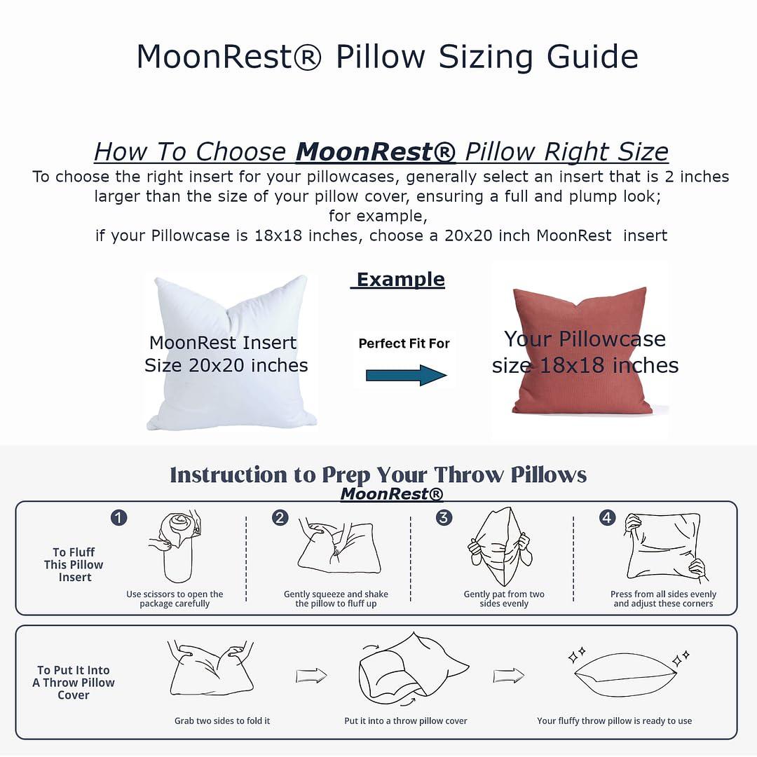 Throw Pillow Insert (Pack of 1) Hypoallergenic Square Pillows Filler | Premium Cushion Form | Decorative Sham Stuffer for Bed Couch Sofa | 100% Microfiber Polyester