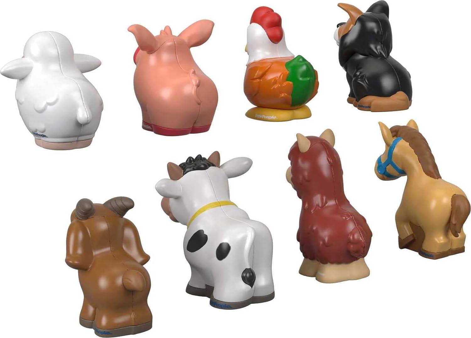 Fisher-Price Little People Farm Animal Friends 8-Piece Figure Set for Toddlers