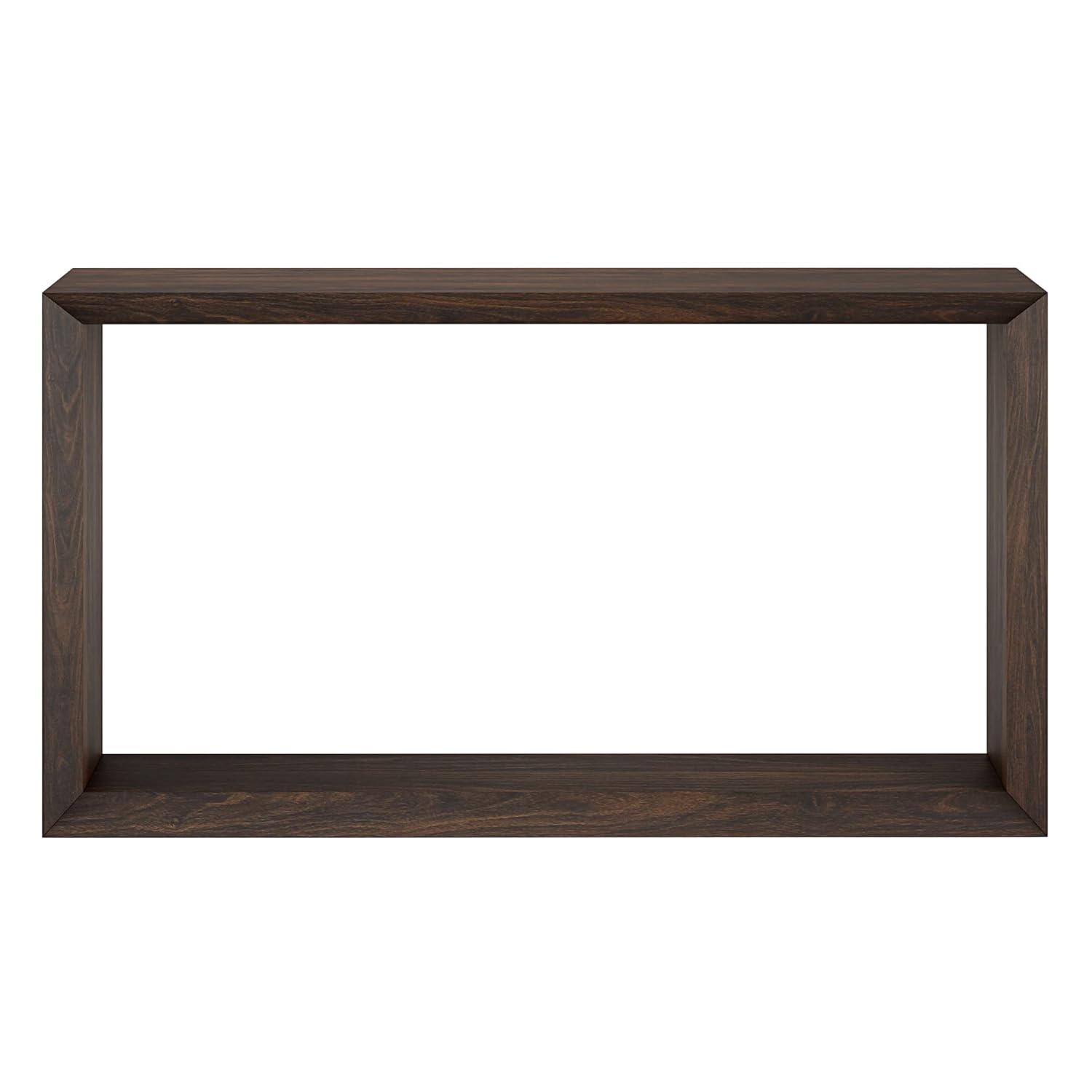 Evelyn&Zoe Osmond 55" Wide Rectangular Console Table, Alder Brown