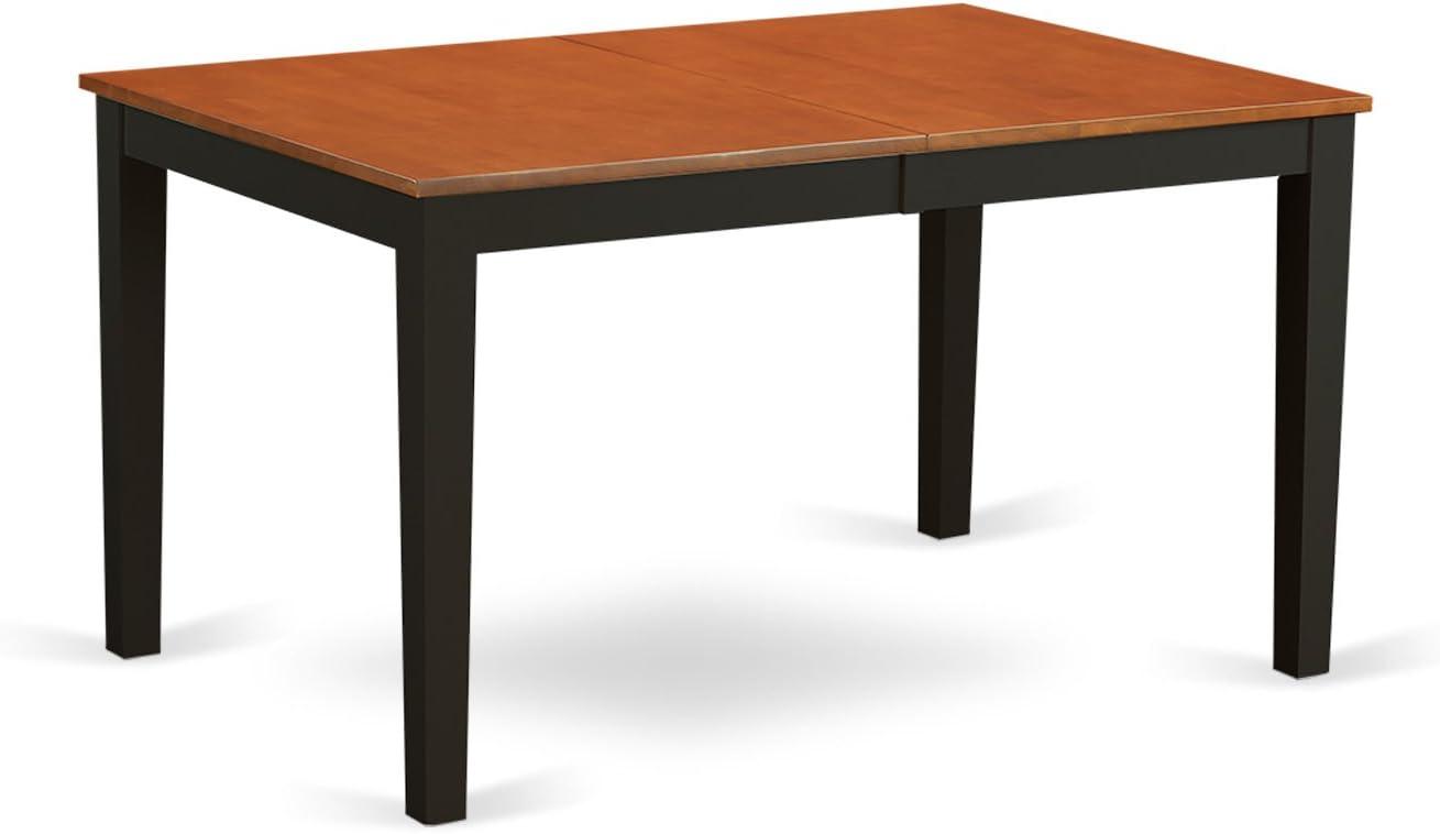 East West Furniture  Dining Set Contains a Rectangle Kitchen Table and Dining Chairs with a Bench (Chair Seat Type Options) NIAV6-BCH-LC 6
