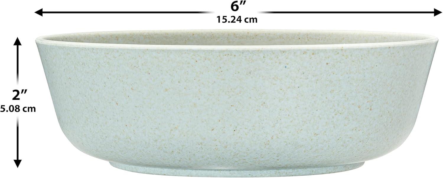 Bamboo Bowls - Set of 6-18 oz Bamboo Dishes for Kids & Adults - Dishwasher Safe Eco Friendly for Self Feeding, Toddler Snack, BPA Free for Kids Cereal, Camping Dinnerware