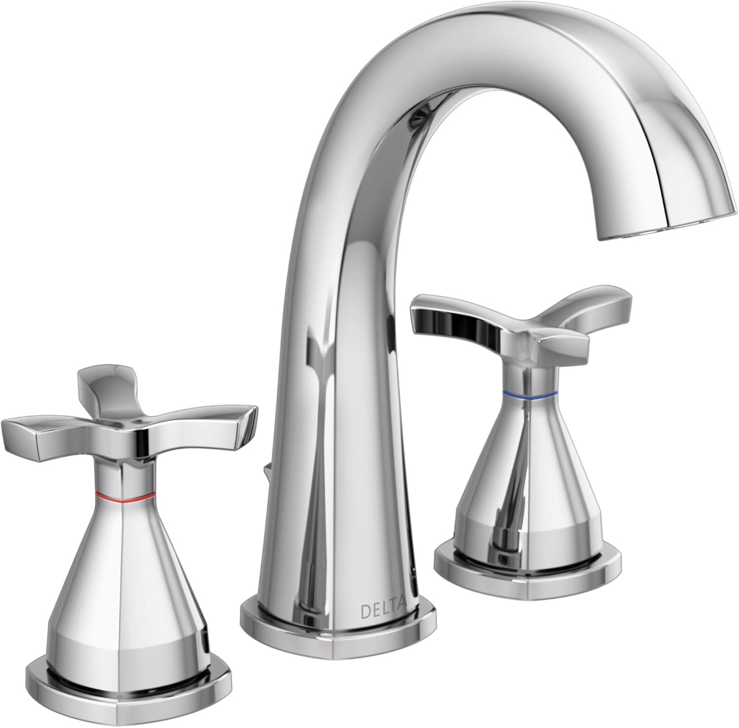 Stryke Widespread Bathroom Faucet with Drain Assembly and DIAMOND™ Seal Technology