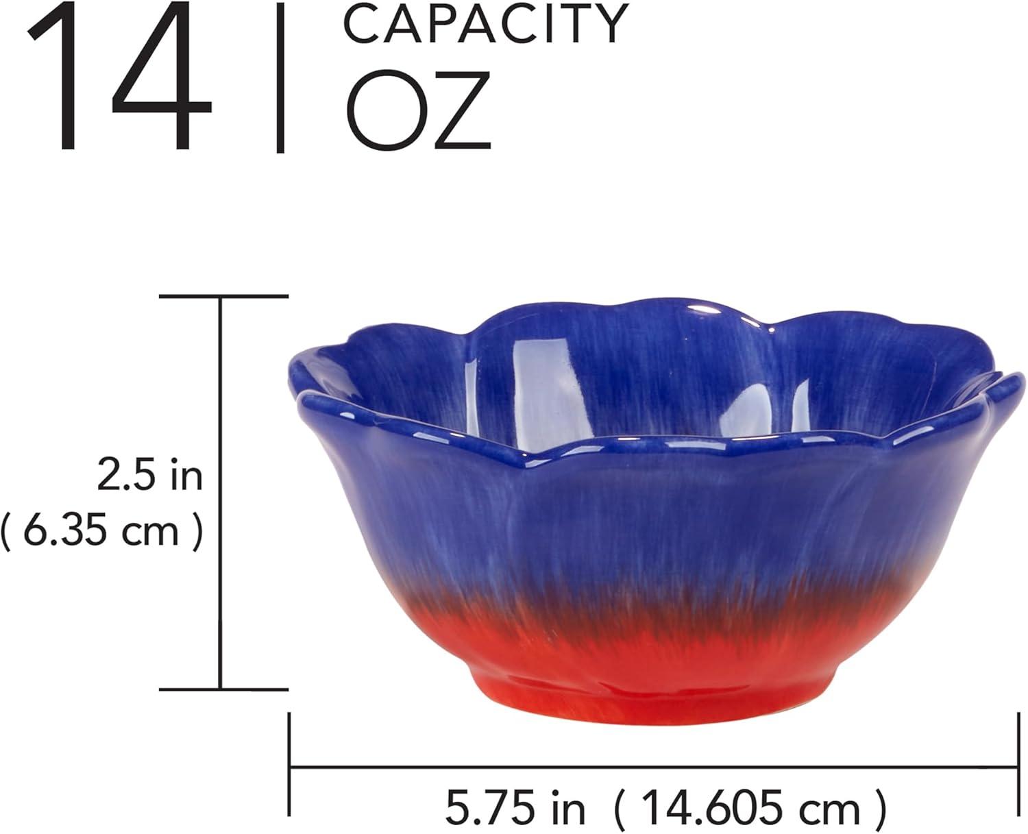 Poppy 3-D Flower Ice Cream Bowls (Set of 4)