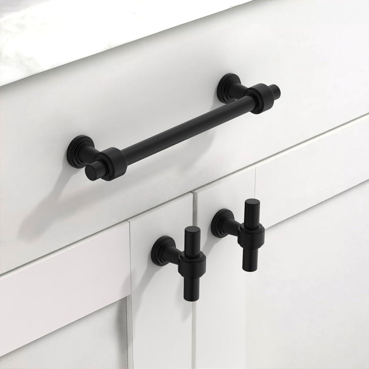 Piper Kitchen Handles, Solid Core Drawer Pulls for Cabinet Doors, 3-3/4" (96mm)