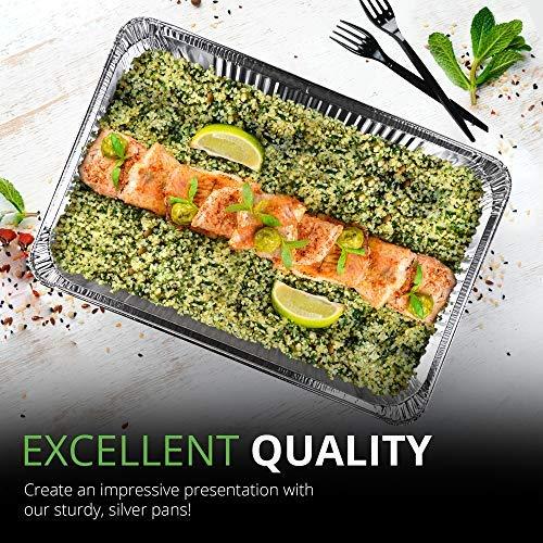 Stock Your Home 21x13" Aluminum Foil Pans (20 Piece Count) - High-Temperature Baking & Serving Trays