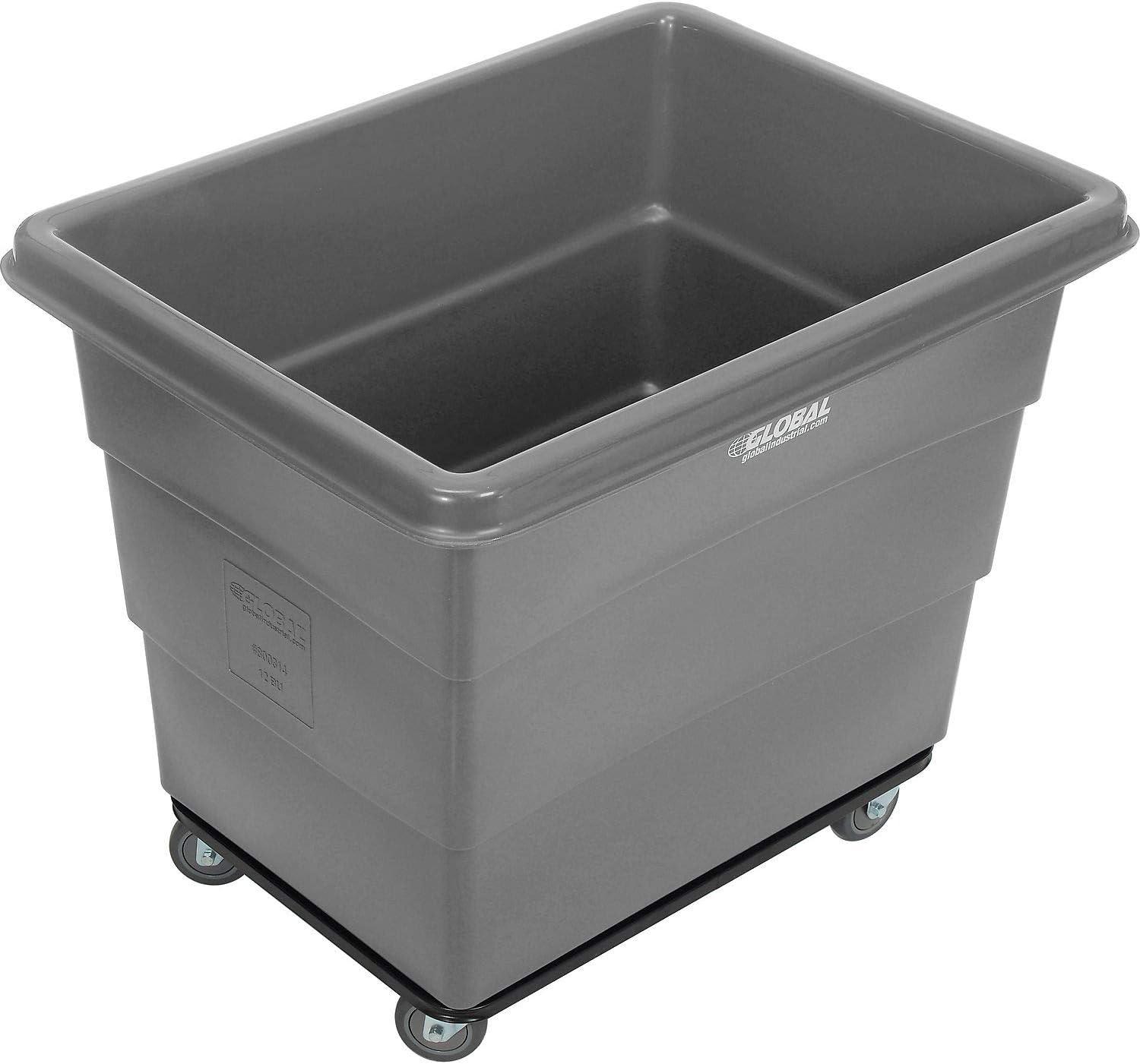 Gray Heavy-Duty Plastic Bulk Box Truck with Steel Chassis Base