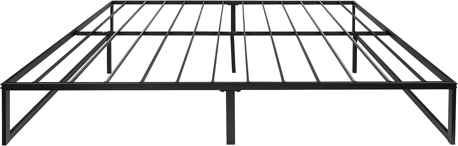 Flash Furniture Modern Steel Platform Bed Frame, Black, King