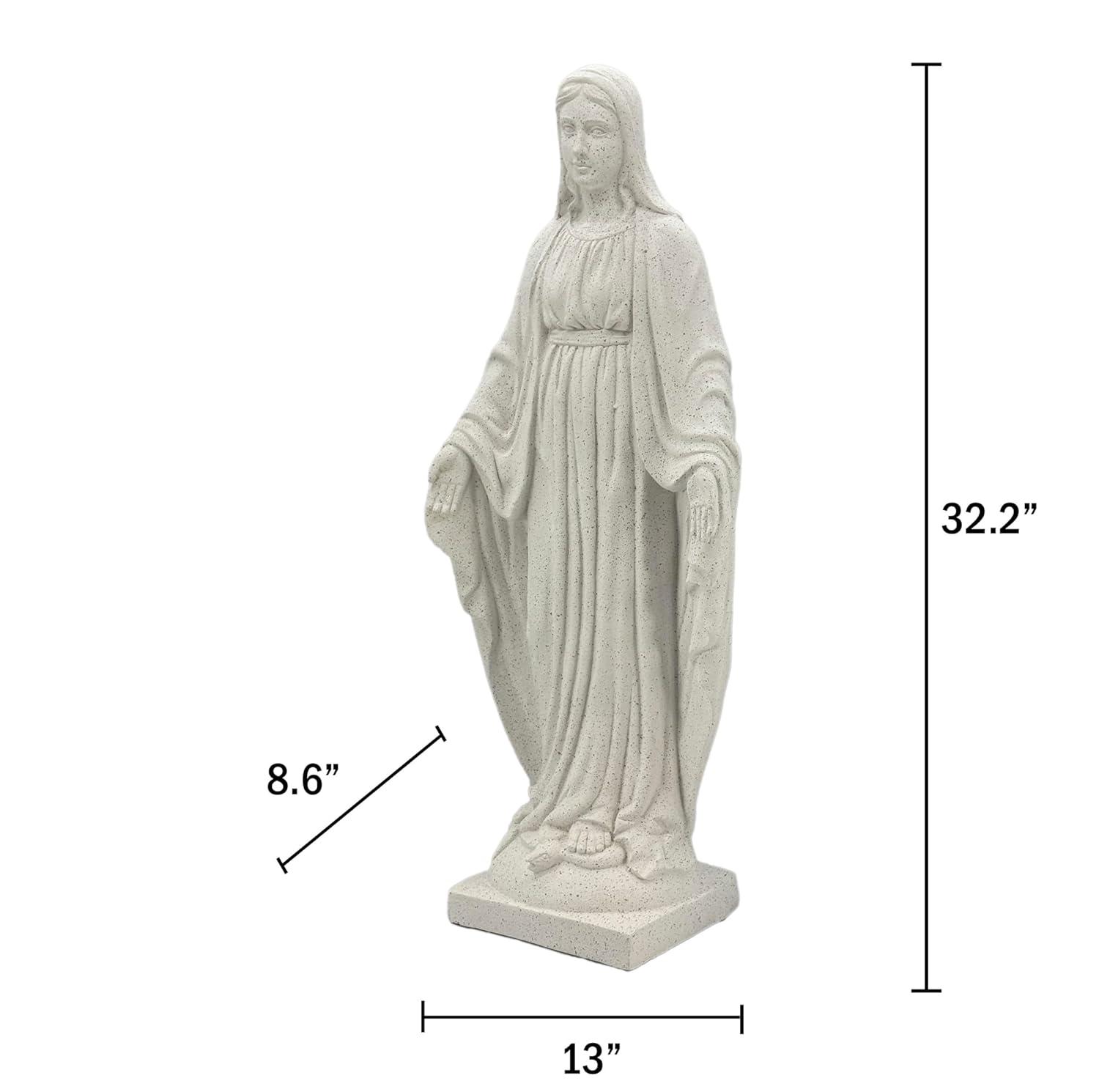 Galt International Virgin Mary Praying Blessed Mother Garden Statue 32" Religious Resin Statue Holy Queen of Heaven