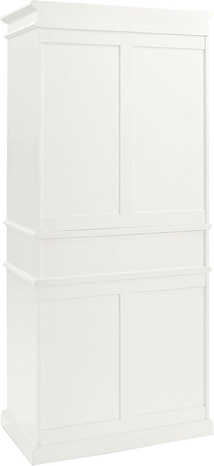 Parsons Pantry Storage Wood/Mahogany - Crosley: Adjustable Shelving, Drawer, Traditional Style