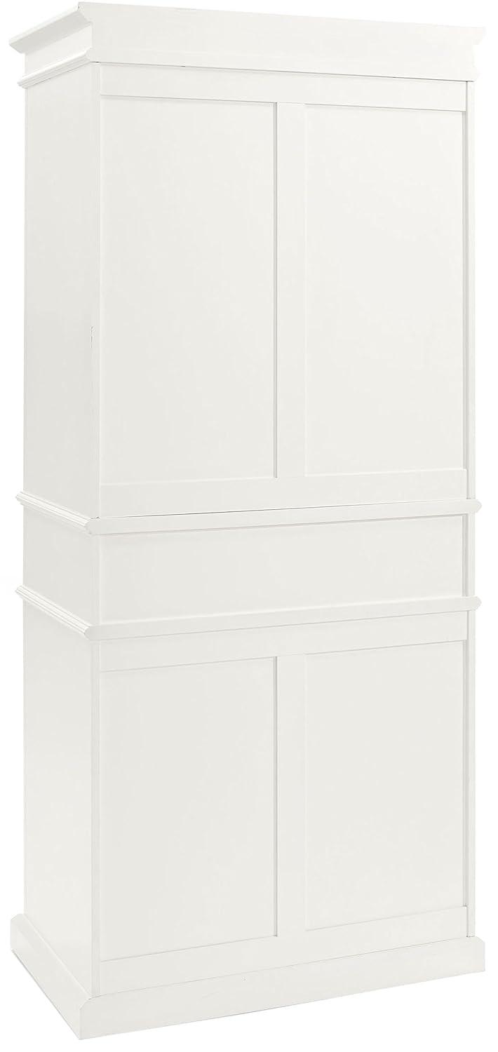 Parsons Pantry Storage Wood/Mahogany - Crosley: Adjustable Shelving, Drawer, Traditional Style