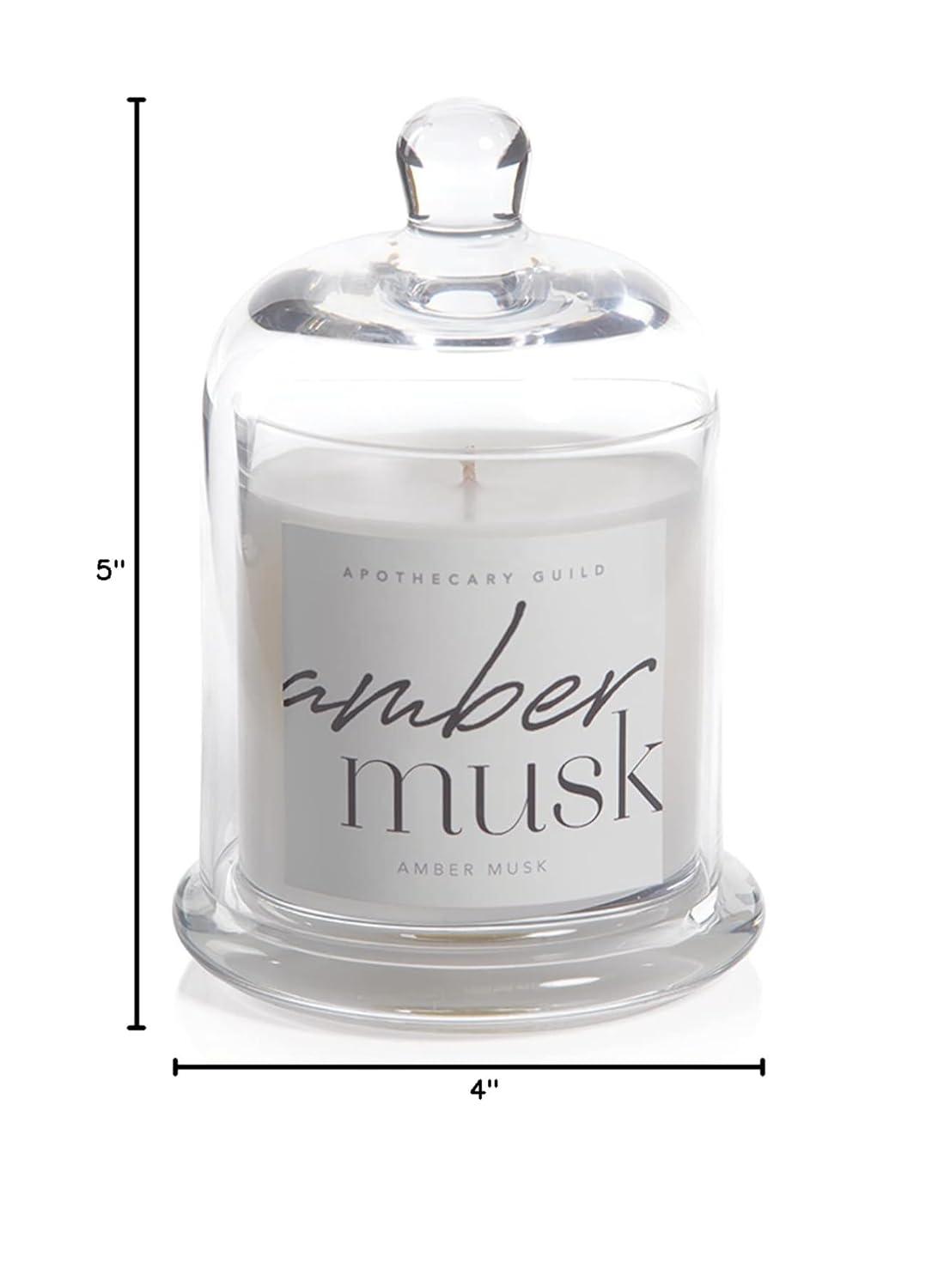 Amber Musk Scented Jar Candle