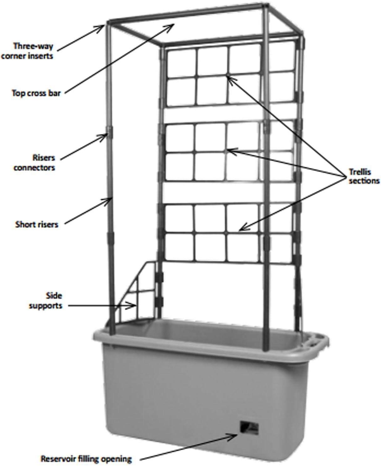 Hydrofarm GCTR 10 Gal Tomato Garden Planting System & 4' Trellis Tower on Wheels