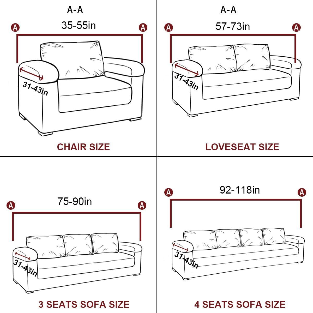 Modern Plush High Stretch Sofa Slipcover Strap Sofa Cover Furniture Protector Form Fit Luxury Thick sofa slipcover