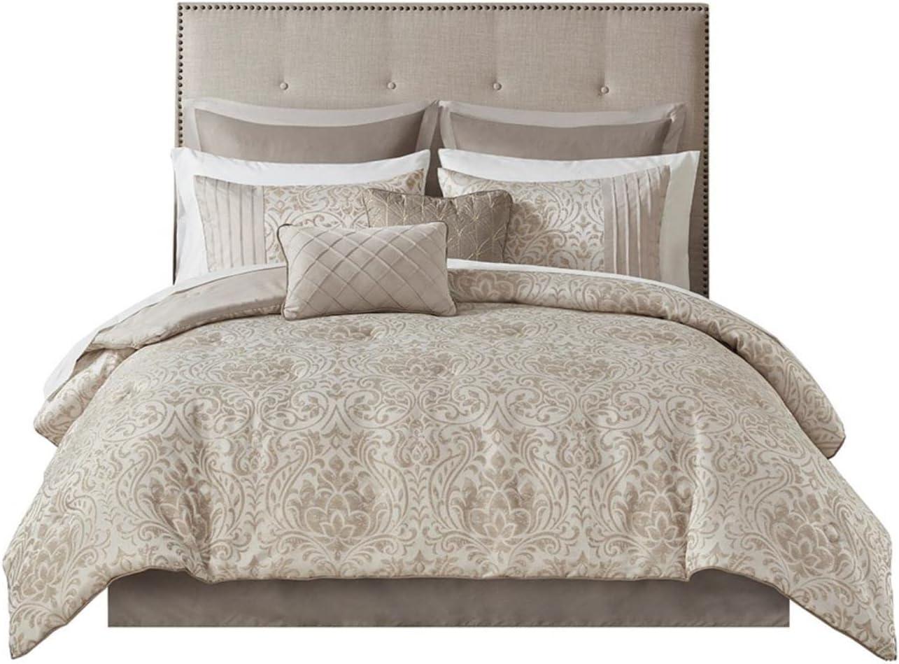 Emilia 12 Piece Jacquard Comforter Set with Bed Sheets