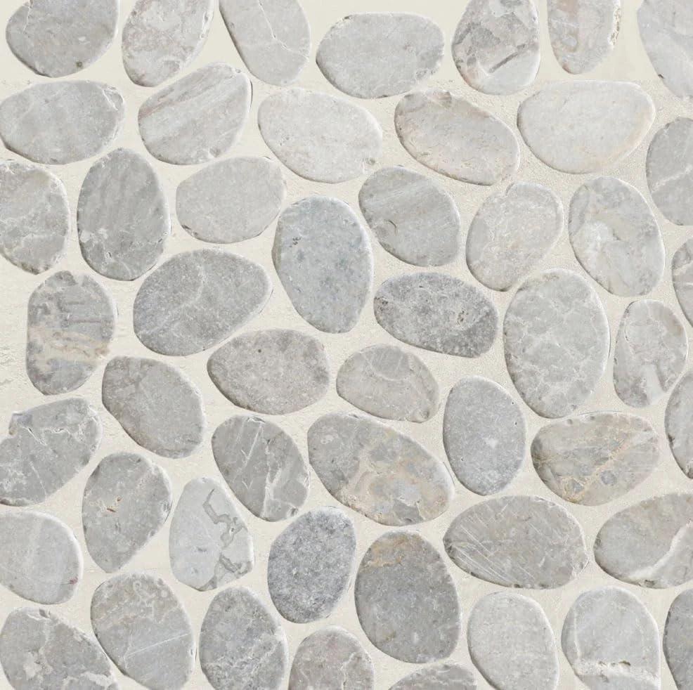 b.o.i Hawaii 12" x 12" Natural Stone Pebbles Mosaic Wall & Floor Tile