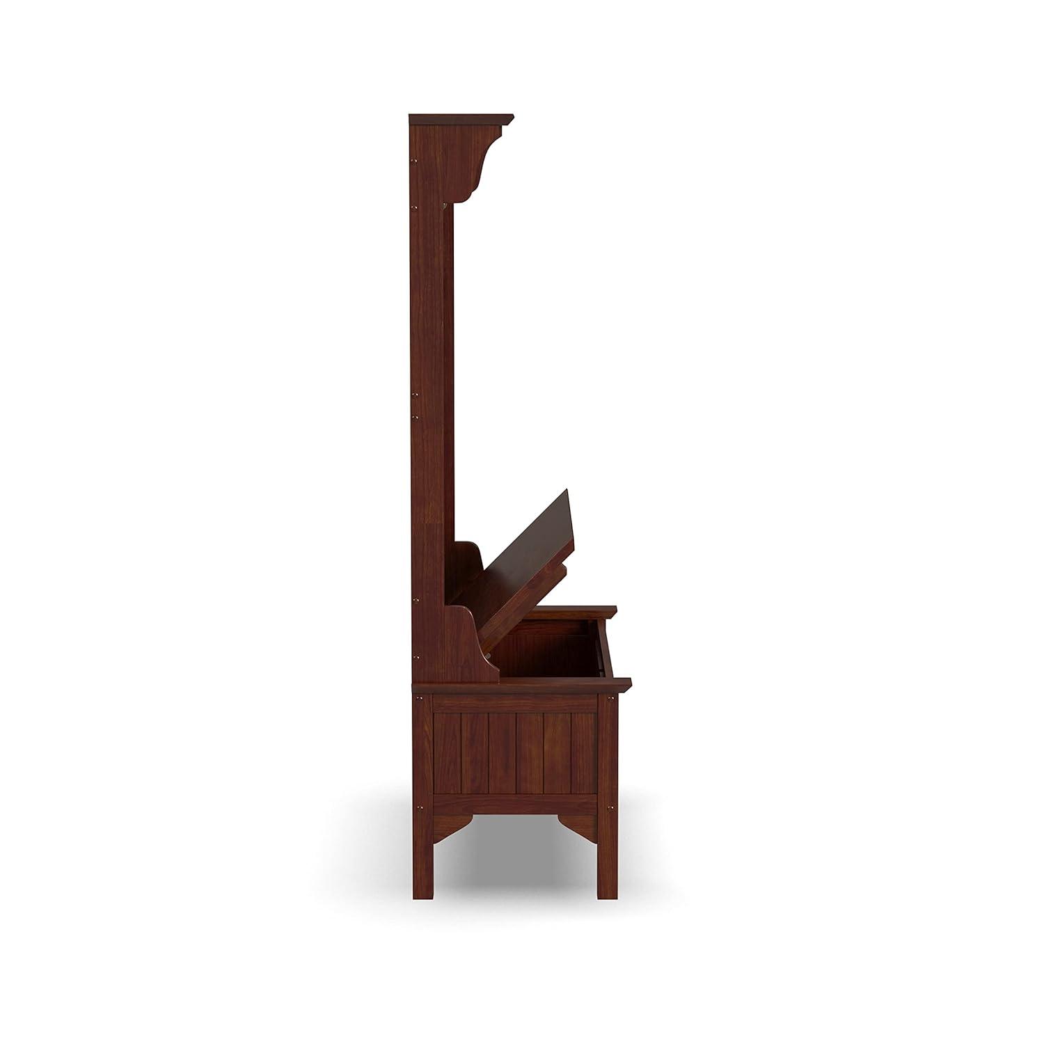 Homestyles General Line Hardwood Hall Tree with Lift-Up Storage Seat in Cherry