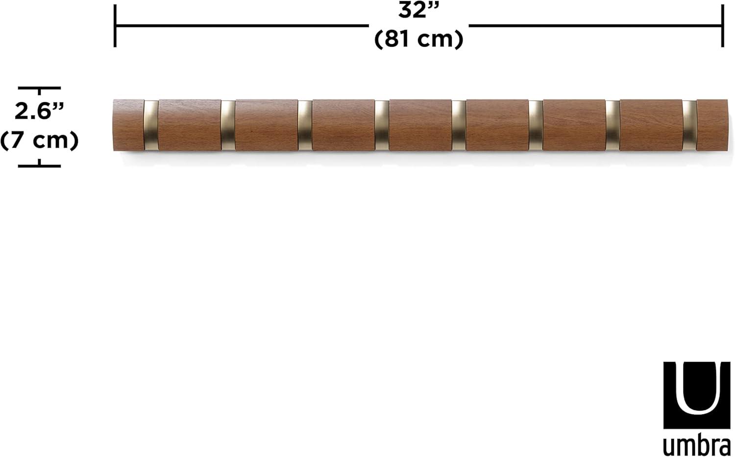 8 - Hook Solid Wood Coat Rack