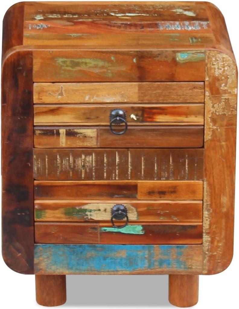 vidaXL Night Cabinet Solid Reclaimed Wood 16.9"x13"x20"