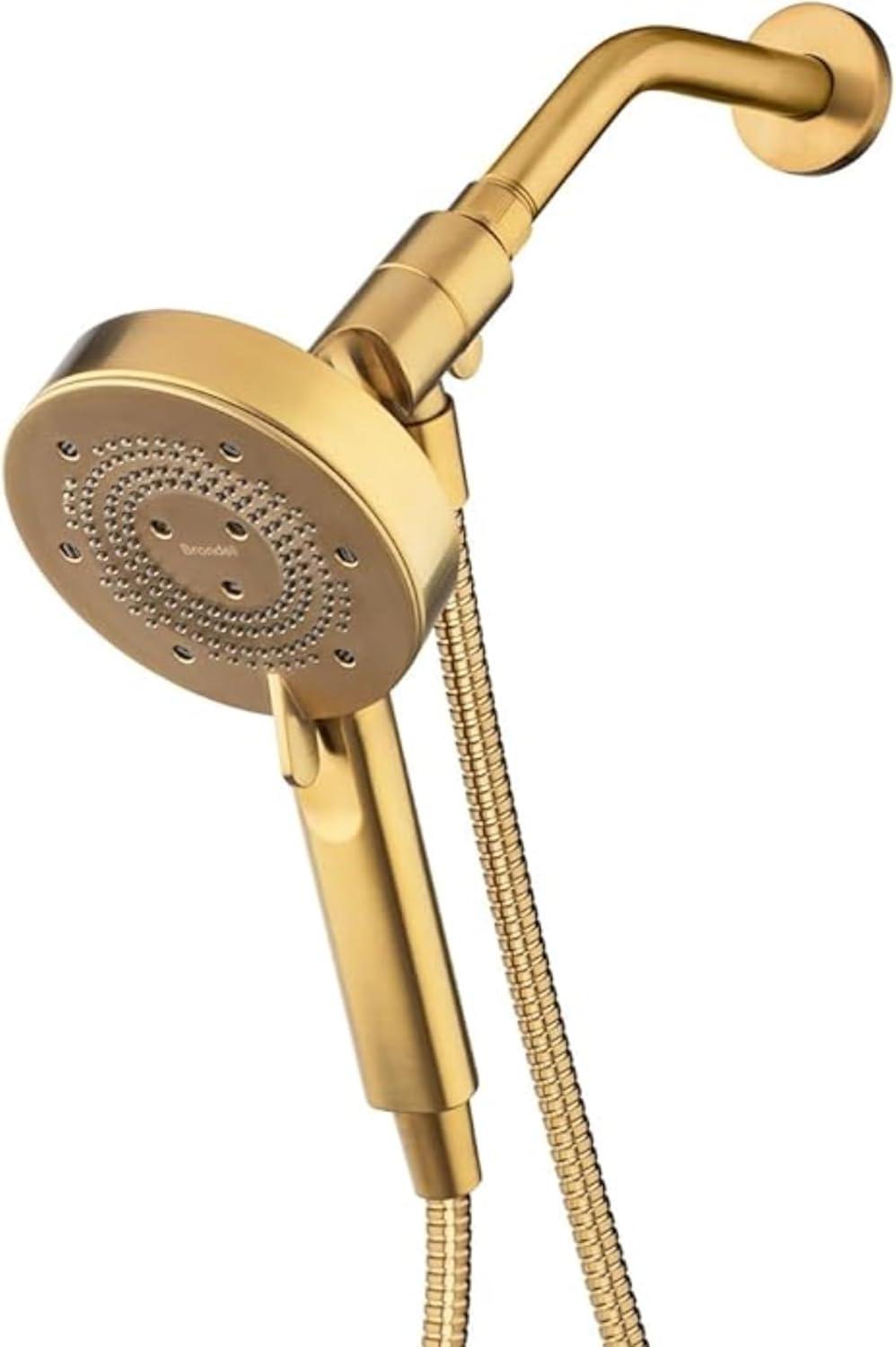 Matte Gold Stainless Steel Handheld Wall Mounted Shower Head