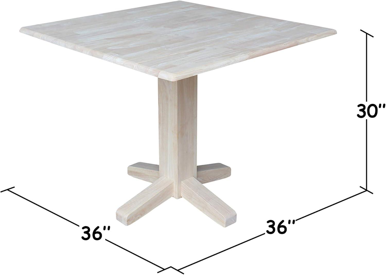 36" Sanders Square Dual Drop Leaf Dining Table - International Concepts