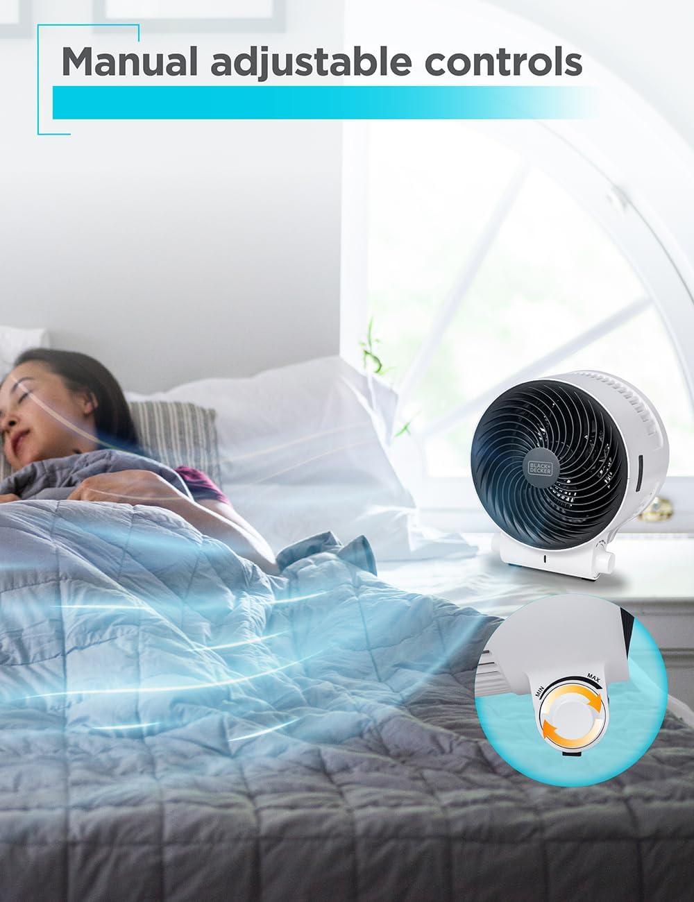 BLACK+DECKER BLACK+DECKER Dual Function Desktop Heater & Fan, 3 Settings, 750W/1500W Space Heate, White