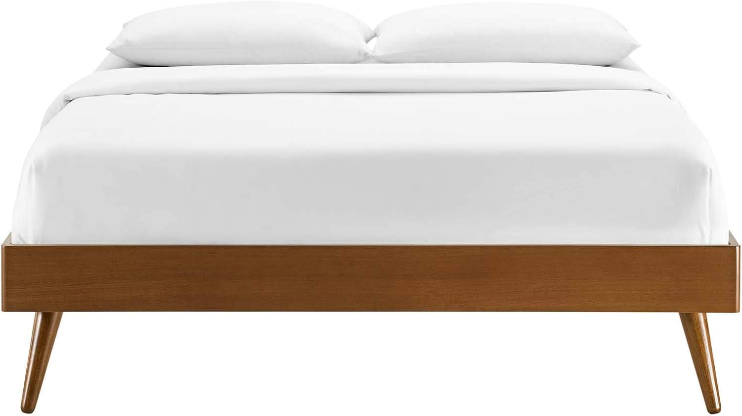 Modway Margo King Wood Platform Bed Frame in Walnut