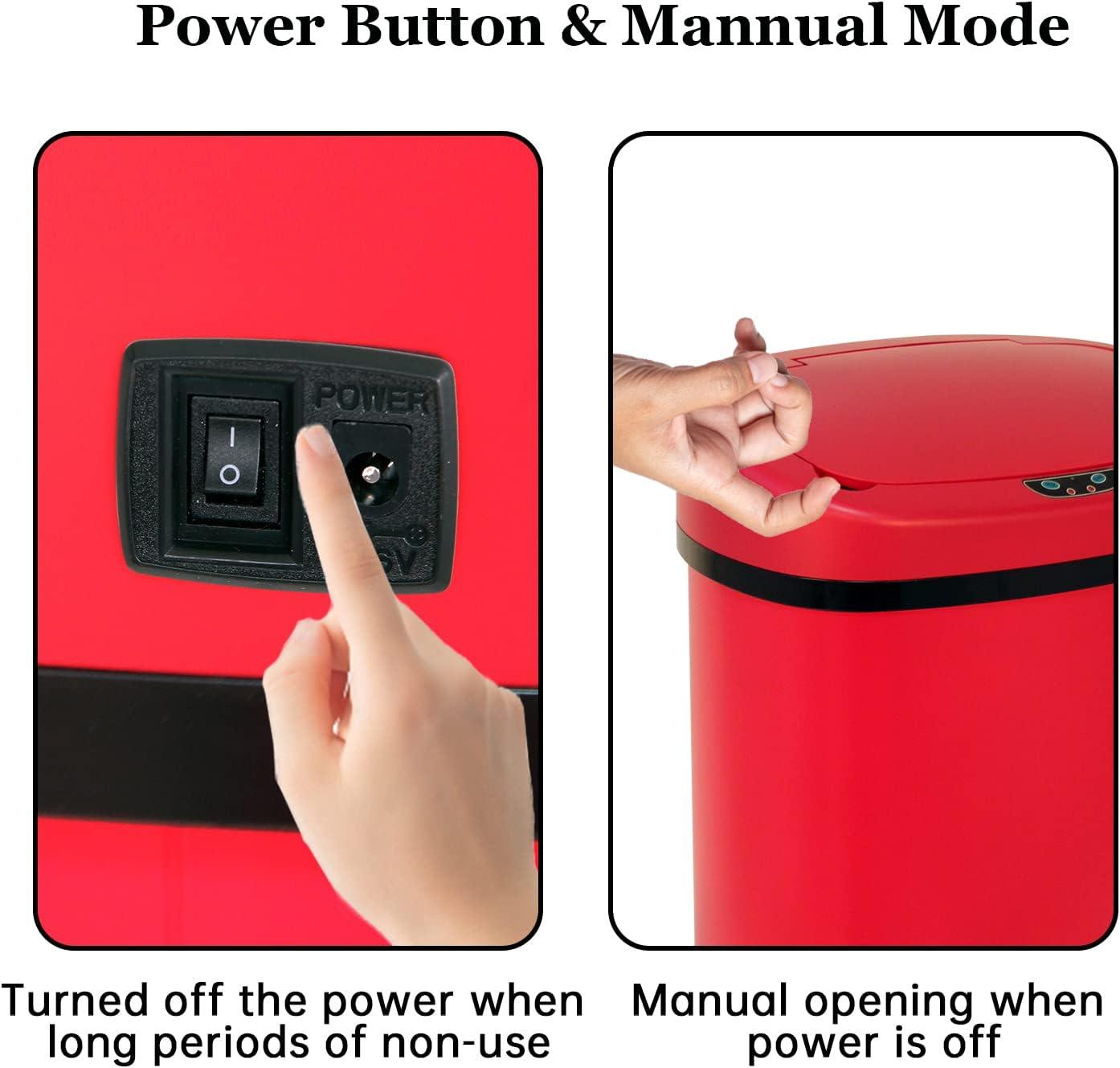 FDW Stainless Steel Motion Sensor,Touch Top - 13 Gallons