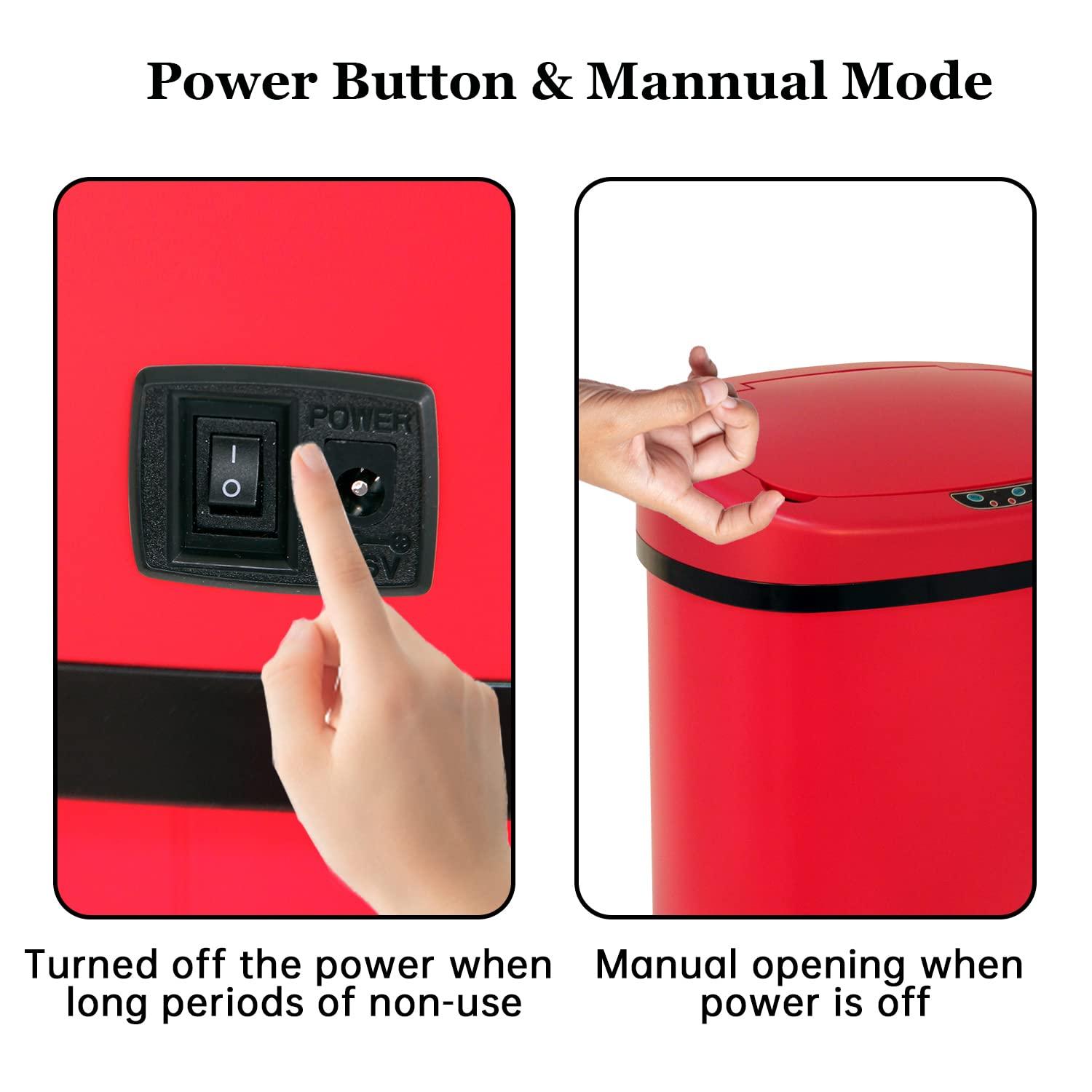 FDW Stainless Steel Motion Sensor,Touch Top - 13 Gallons