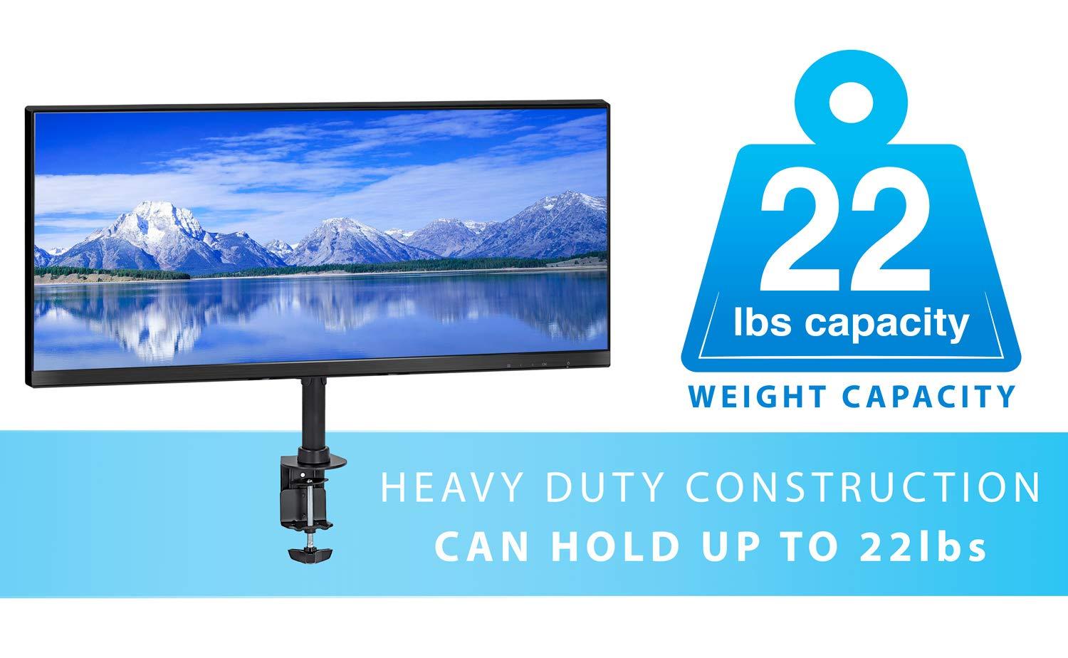 Mount-it Mount-It Monitor Mount & TV Desk Mount | Heavy-Duty Height & Tilt Adjustable Monitor Stand | Black