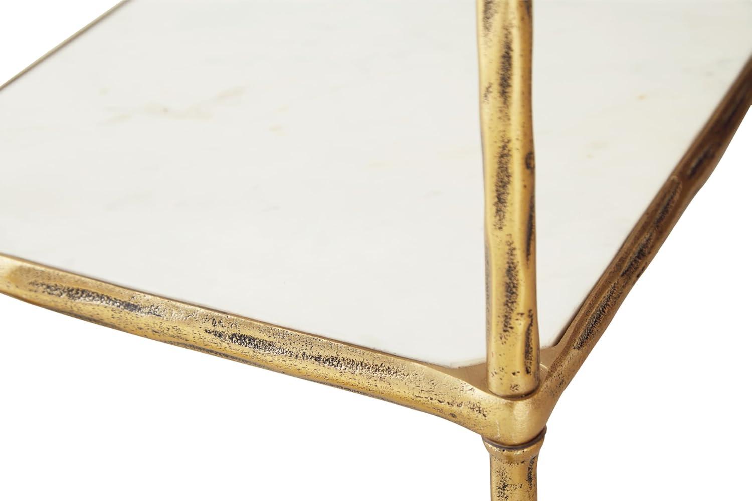 Signature Design by Ashley Kailman Bar Cart Gold Finish: Modern Mirrored Glass Beverage & Cocktail Cart with Locking Casters
