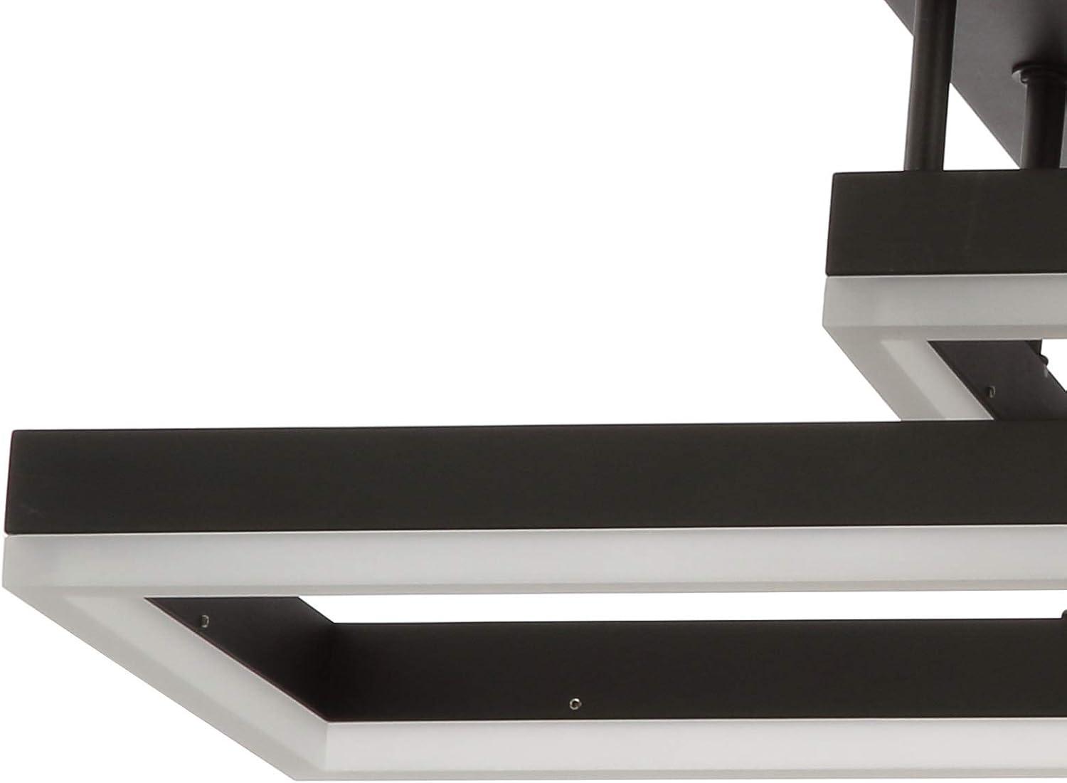 Lumina 28" LED Black Geometric Flush Mount Ceiling Light