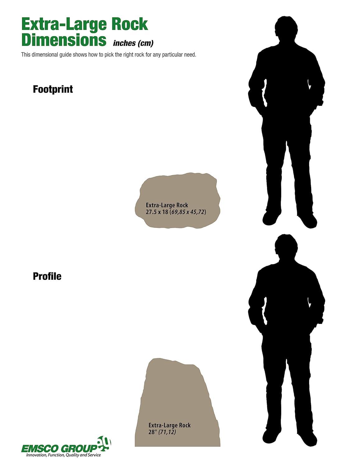 EmscoGroup  Textured Natural Rock Look Painted Plastic Rock - Large