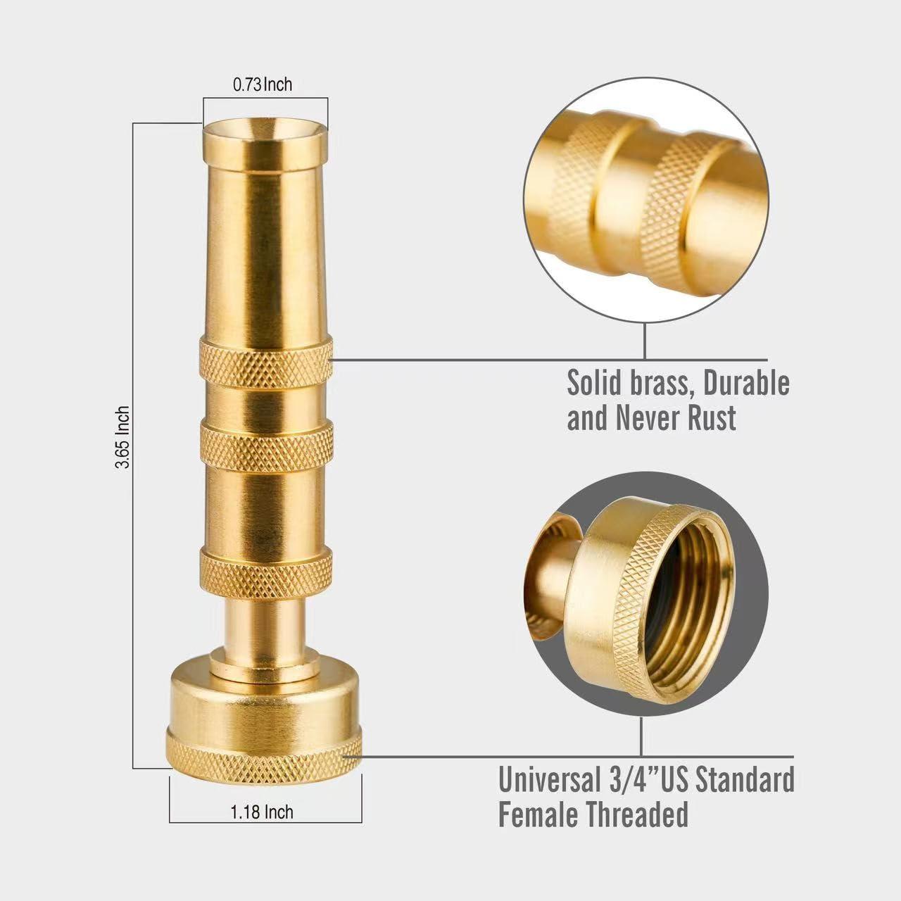 SKYWARD 304 Stainless Steel Garden Hose with Brass Garden Hose Nozzle, Anti-Leakage, Flexible & Lightweight Kink Free Water Hose, Easy to Use & Store (100ft)