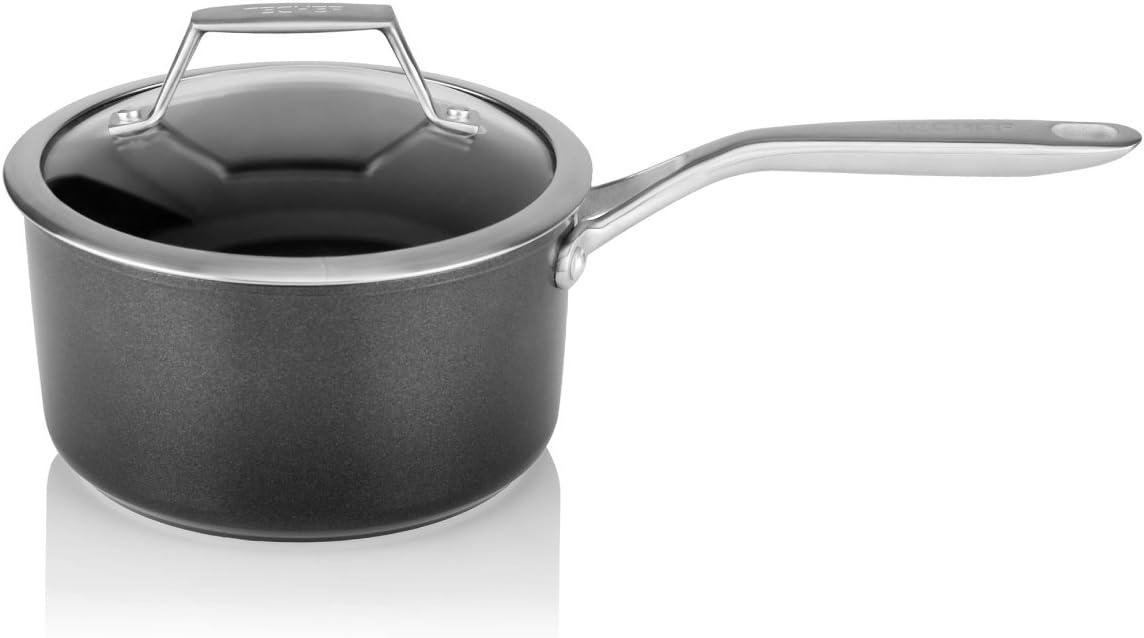 Onyx 2-Quart Nonstick Aluminum Saucepan with Glass Lid