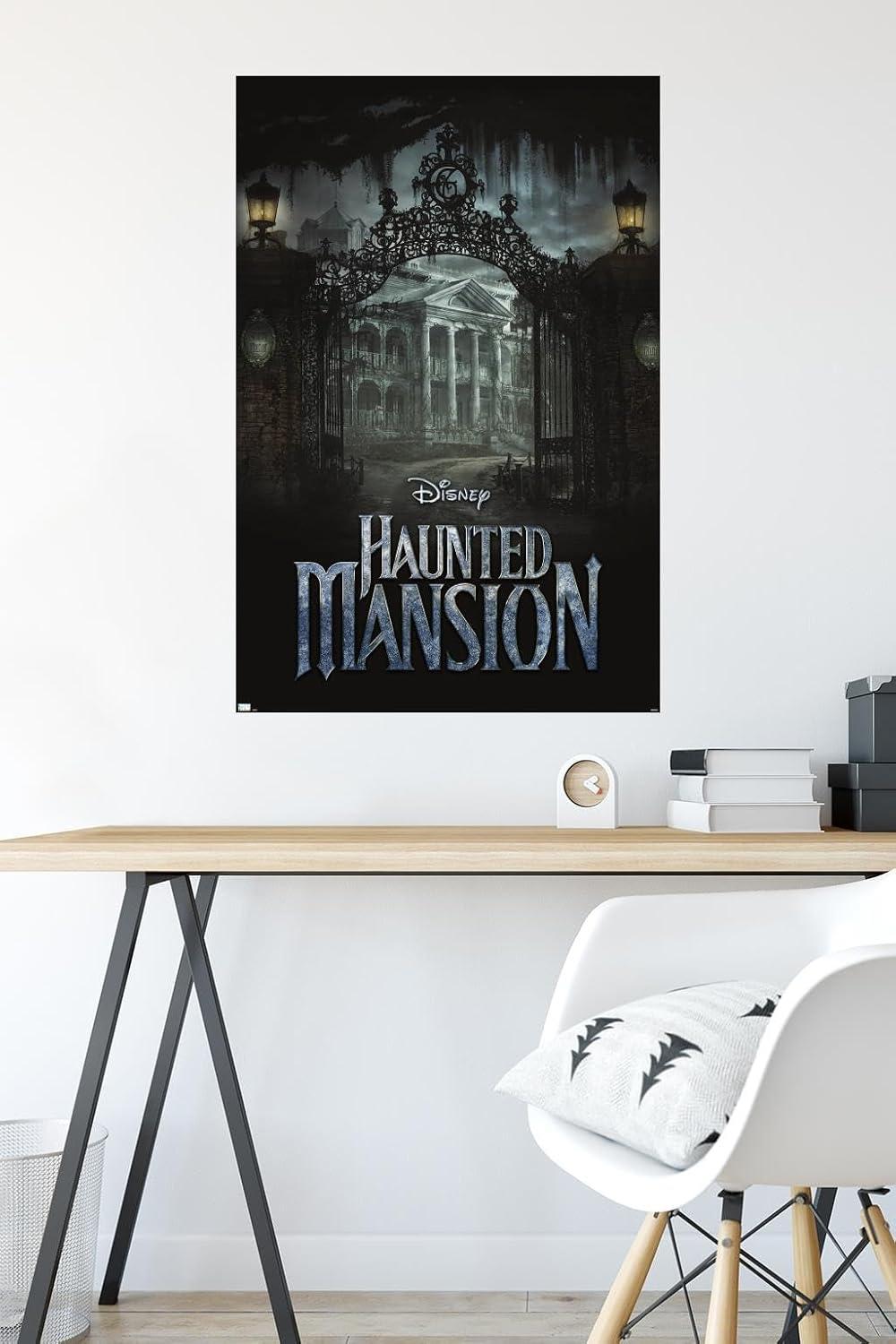 Trends International Disney Haunted Mansion - Mansion Unframed Wall Poster Print White Mounts Bundle 22.375" x 34"