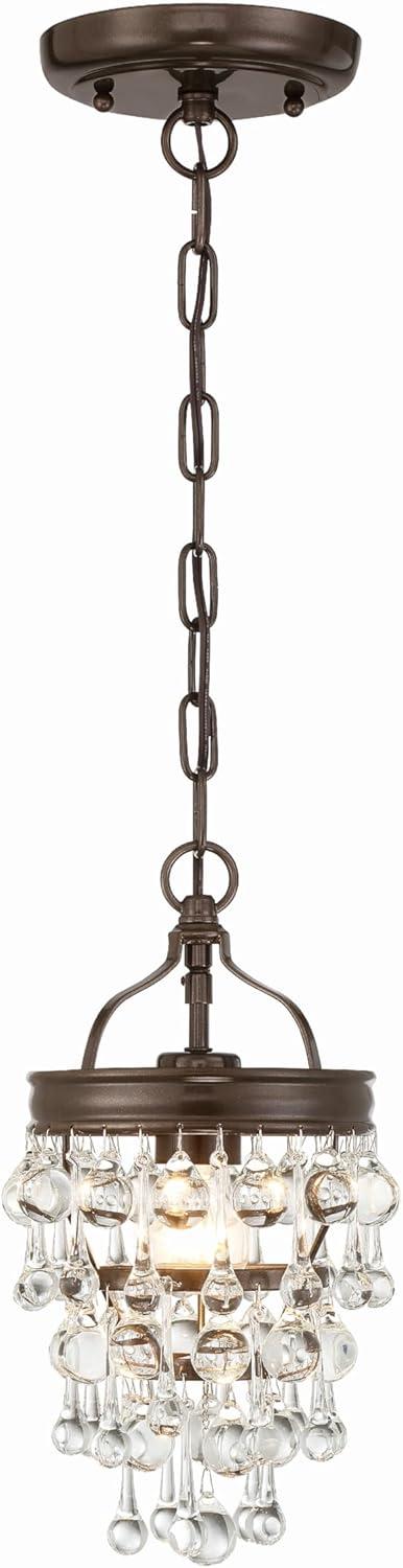 Crystorama Calypso 7 1/2"W Vibrant Bronze and Crystal Mini Chandelier