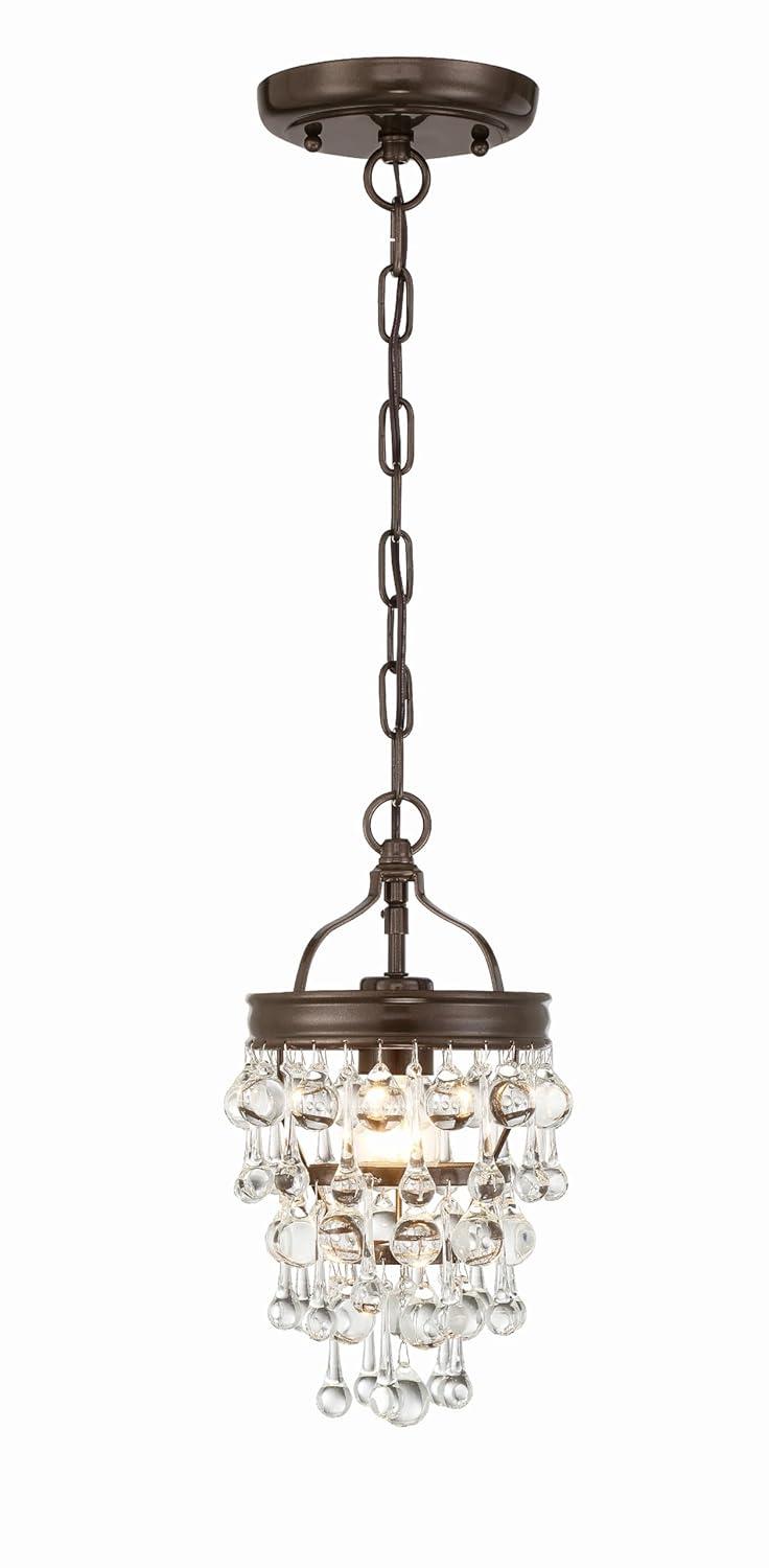 Crystorama Calypso 7 1/2"W Vibrant Bronze and Crystal Mini Chandelier