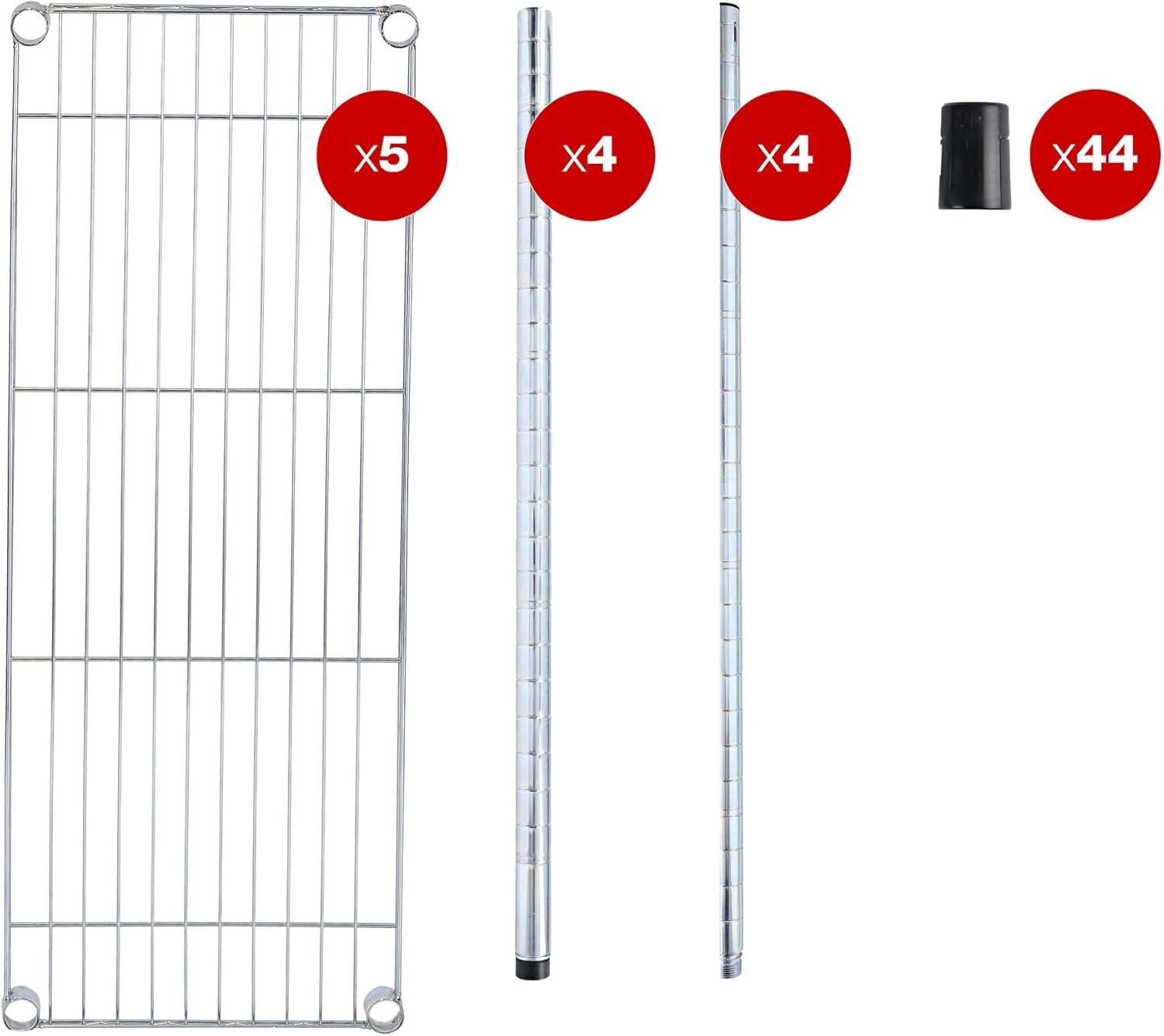 Residential 36'' W Steel Shelving Unit