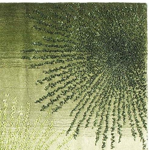 SAFAVIEH Soho Fiesta Celebration Wool Area Rug, Green/Multi, 6' x 6' Square