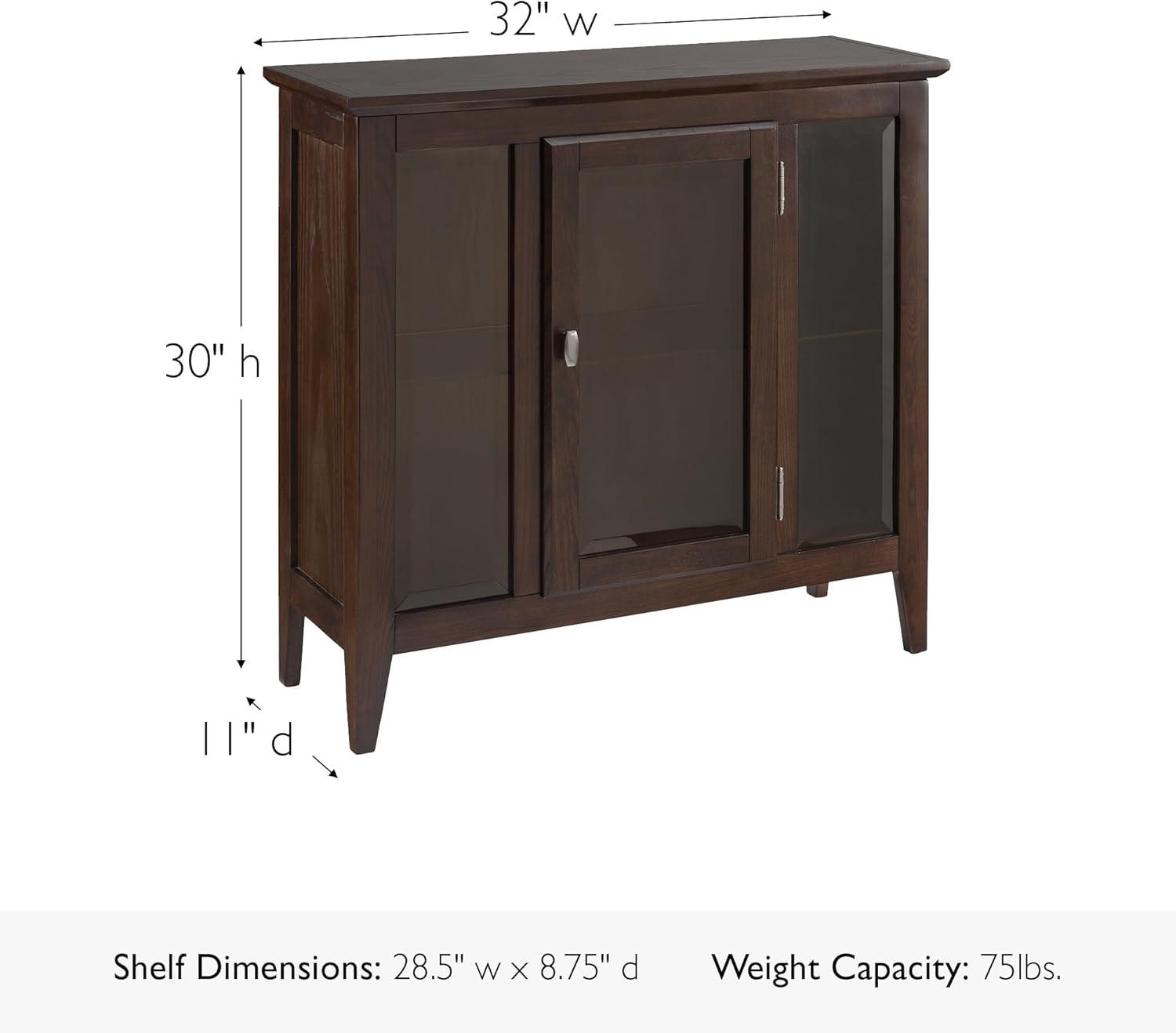 Leick Home Curio Cabinet in Chocolate Oak