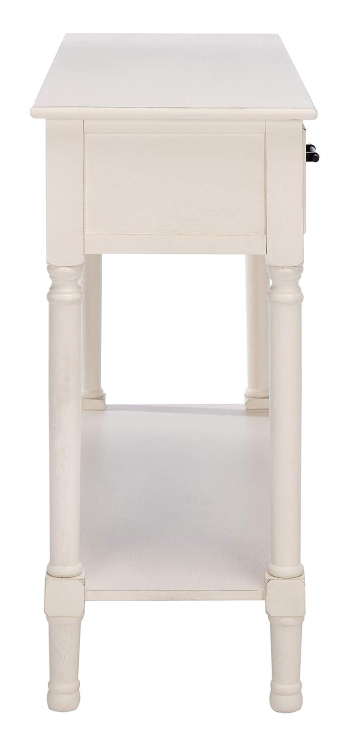 Ryder 2 Drawer Console Table - Distressed White/Greige - Safavieh