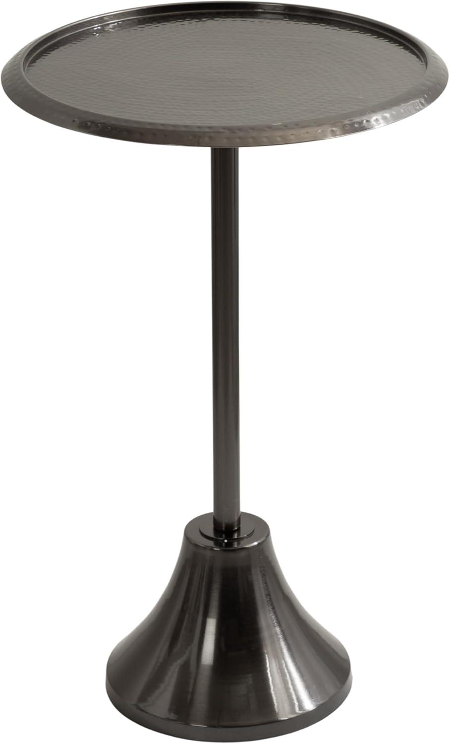Kate and Laurel Sanzo Metal Side Table, 15x15x24, Pewter