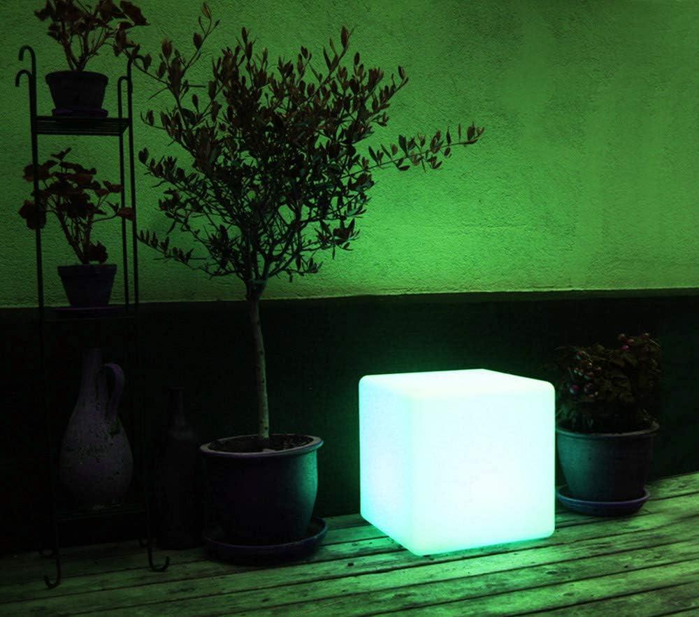 8-Inch RGB Color-Changing LED Cube Lamp with Remote