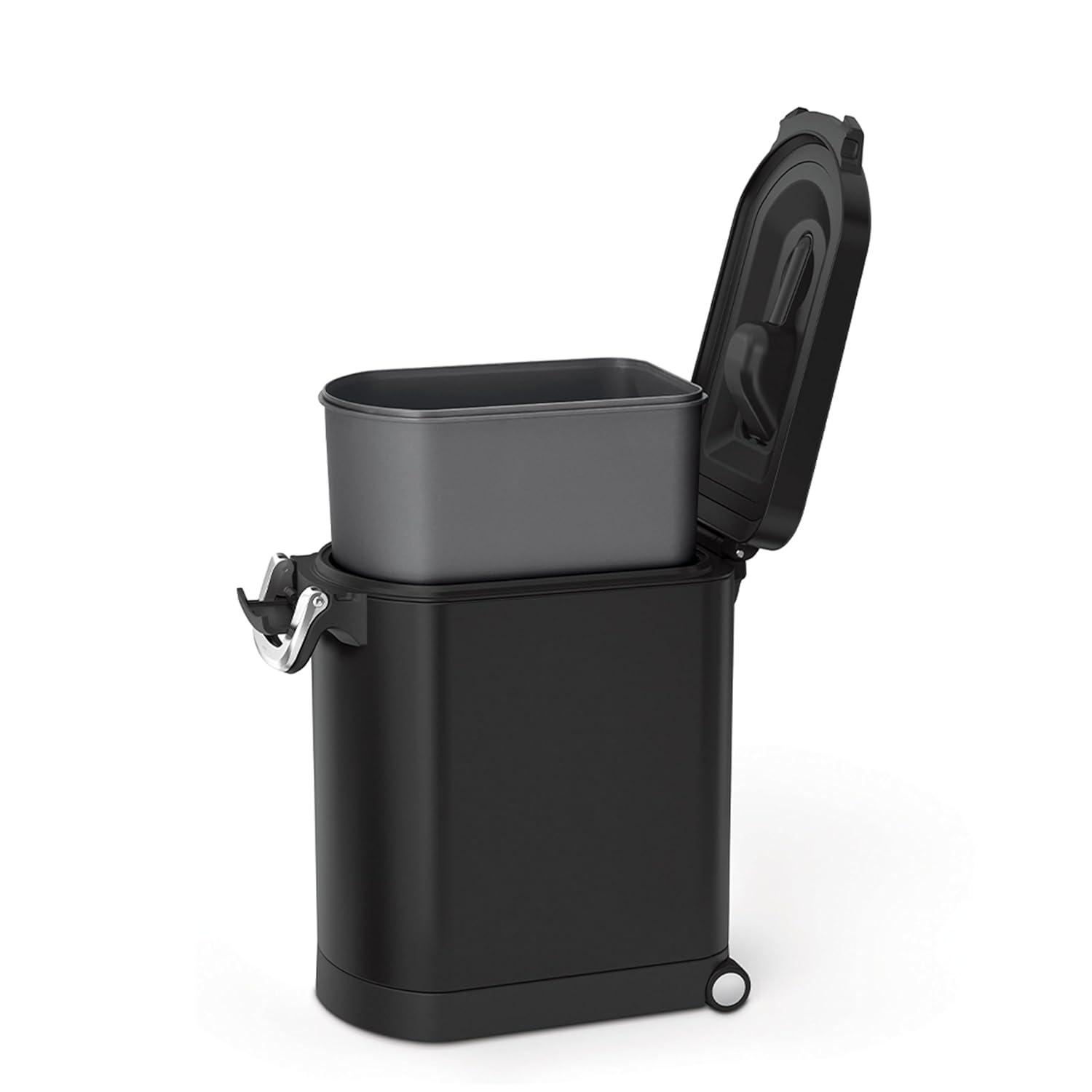 simplehuman Pet Food Storage Container Stainless Steel for Dog Food, Cat Food, and Bird Feed