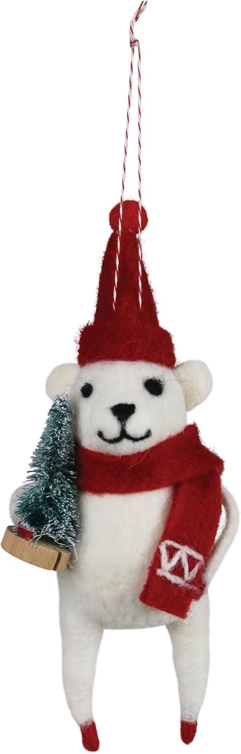 The Holiday Aisle® Fabric Animals Hanging Figurine Ornament (Set of 3)