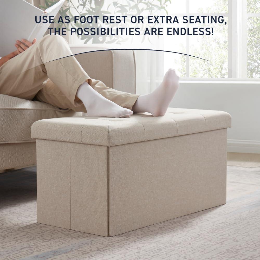 The Final Grab Inc. 30" Wide Faux Leather Tufted Rectangle Storage Ottoman & Reviews | Wayfair