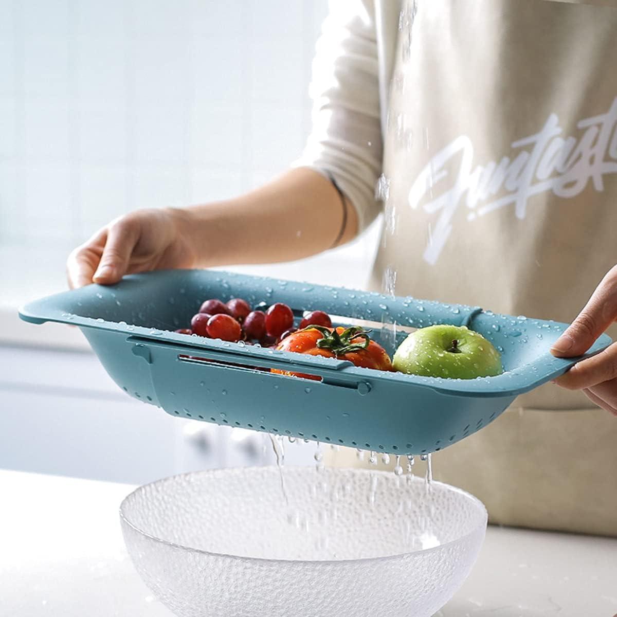 Collapsible Sink Colanders and Strainers Basket Over the Sink Colander Collapsible Colander (Green )