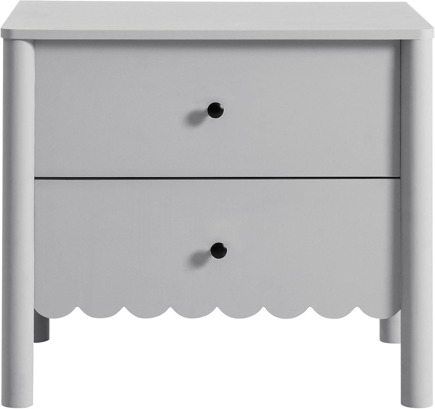 Modway Emmeline Scalloped 2-Drawer Nightstand
