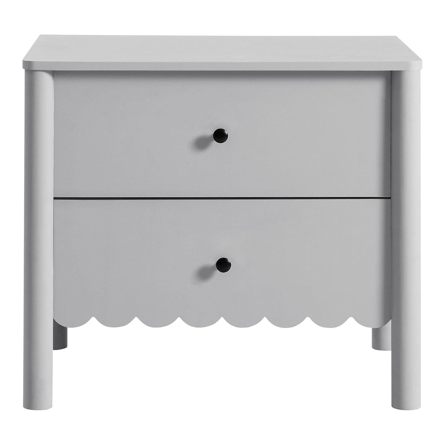 Modway Emmeline Scalloped 2-Drawer Nightstand